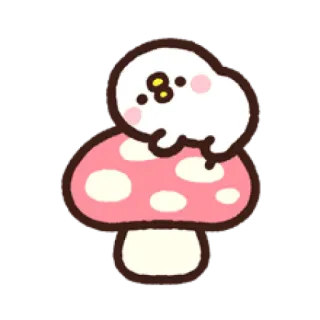 🍄 süß, Pilz, kawaii, Aufkleber, Cartoon, Tier telegram sticker