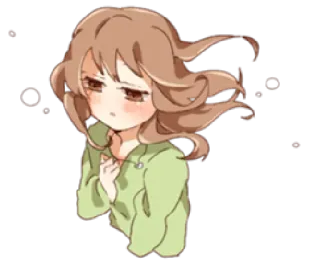 😒 anime, girl, cute, manga, cartoon, emotional telegram sticker