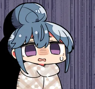 😕 cartoon, worried, exhausted, emotional, manga, anime telegram sticker