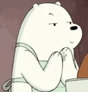 😏 Ice Bear We Bare Bears Dessin animé, Ours, Ours polaire, Animation, Mignon, Cuisine, We Bare Bears telegram sticker
