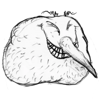 😜 abóbora, halloween, esboço, desenho, assustador, monstro telegram sticker