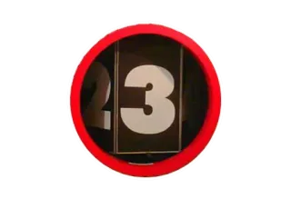 🎥 23 número, 23, círculo rojo, número blanco whatsapp sticker
