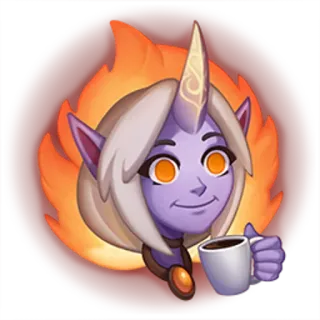 🔥 Soraka League of Legends 소라카, 리그 오브 레전드, 커피, 힐링, 유니콘 telegram sticker