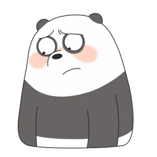 😳 Panda We Bare Bears Panda, We Bare Bears, Kartun, Beruang, Sedih, Karakter telegram sticker