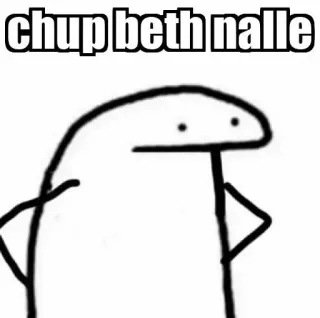 😂 chup beth nalle meme, funny, stick figure, cartoon telegram sticker