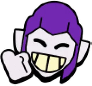 👍 ตัวละคร, นิ้ว, การ์ตูน, ยิ้ม telegram sticker