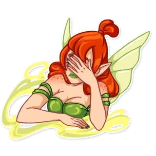 🤦 fata, fantasy, donna, ragazza, magico whatsapp sticker