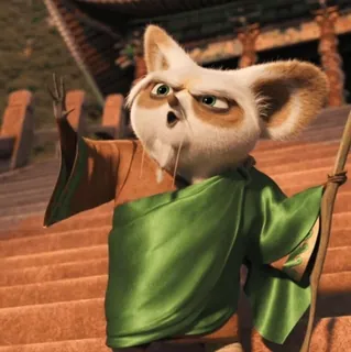🥋 Master Shifu Kung Fu Panda 卡通, 电影, 动画, 师父, 武术, 功夫 whatsapp sticker