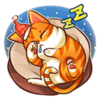 😴 kat, slapen, dier, schattig, slaperig, zzz telegram sticker