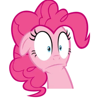 😨 Pinkie Pie My Little Pony pinkie pie, my little pony, мультфильм, смешной, сюрприз, пони telegram sticker
