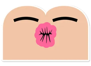 😙 Desenho animado, Rosto, Beijo, Rosa, Olhos, Boca telegram sticker