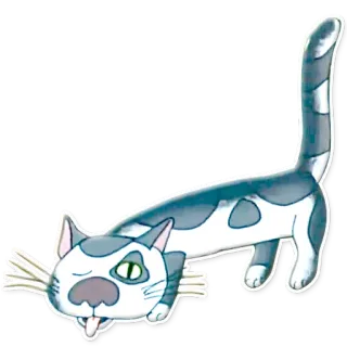 😜 Katze, Tier, Haustier, Cartoon, Sticker telegram sticker
