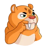 ๐ค saber tooth, cartoon, animal, character, mammal telegram sticker