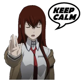 🙌 KEEP CALM mantenha a calma, anime, calmo, personagem, pare telegram sticker