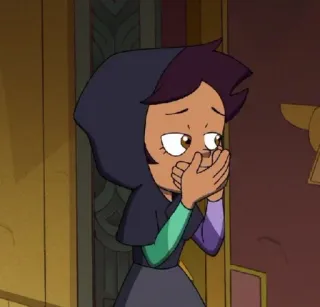 🔮 Luz Noceda The Owl House dessin animé, animé, personnage, déçu, inquiet, triste telegram sticker