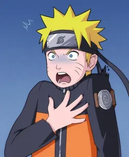 🍥 Naruto Аниме, Манга, Ниндзя, В шоке, Мультфильм telegram sticker