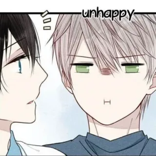 🥞 unhappy anime, manga, unhappy, expression, cute telegram sticker