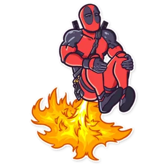 😖 Deadpool Deadpool, superhero, marvel, cartoon, comic book character, antihero telegram sticker
