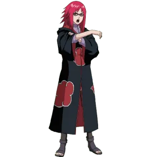 🥵 Karin Naruto อนิเมะ, นินจา, ผมแดง, แว่นตา, แสงอุษา whatsapp sticker