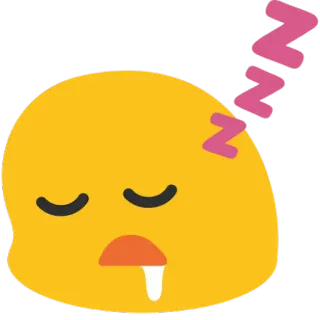 😴 emoji, spać, śpiący, zmęczony, zzz, wyczerpany, twarz telegram sticker