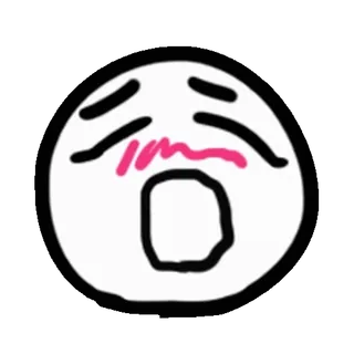 ⭐ Emoji, Emoticon, Gesicht, Schockiert, Cartoon whatsapp sticker
