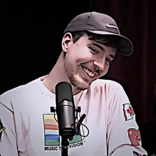 🌟 MrBeast youtuber, internet, smile, person telegram sticker