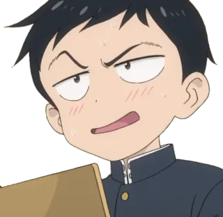 🧐 Nishikata Karakai Jōzu no Takagi-san Anime, Nishikata, Karakai Jōzu no Takagi-san, envergonhado, suado telegram sticker