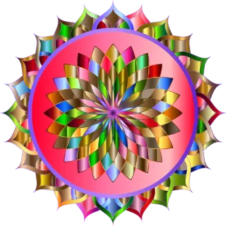 🎨 マンダラ, 幾何学模様, オーナメント, 花, 装飾, 抽象, パターン telegram sticker