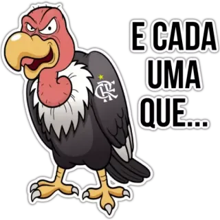 🦅 E CADA UMA QUE... vulture, cartoon, bird, flamengo, football telegram sticker