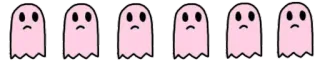 👻 ghost, sad, halloween, spooky, cute, pink, cartoon telegram sticker