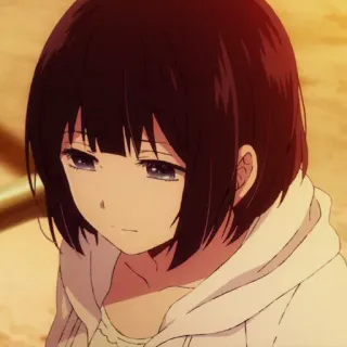 🔖 Anime, Mädchen, Traurig, Hoodie, Nachdenklich, Charakter, Manga telegram sticker