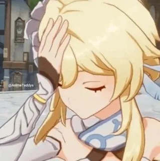 💛 Lumine Genshin Impact Lumine, Genshin Impact, Anime, Videojuego, Personaje, Rubia, Fantasía telegram sticker