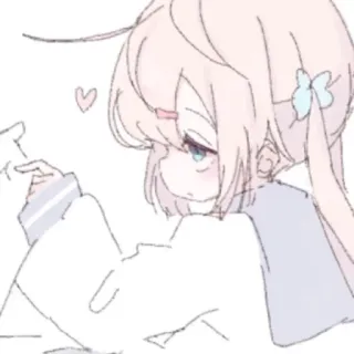 🍼 อนิเมะสาว, น่ารัก, สีพาสเทล, คาวาอิ, การ์ตูน telegram sticker