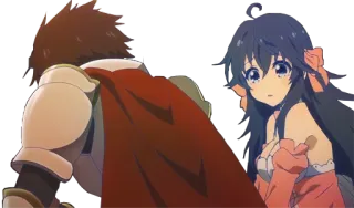❔ Anime, Personagem, Garota, Armadura, Cavaleiro, Fantasia, Ilustração telegram sticker