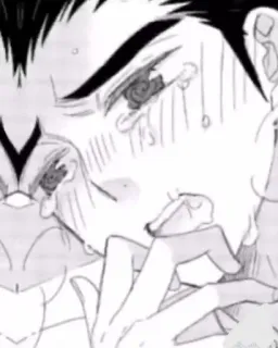 🌟 piangendo, triste, anime, manga, lacrime, emotivo telegram sticker