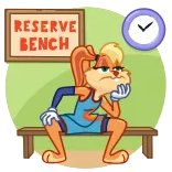 😐 Lola Bunny Space Jam RESERVE BENCH โลล่า บันนี่, สเปซแจม, การ์ตูน, กระต่าย, บาสเกตบอล, ตัวสำรอง, ม้านั่งสำรอง telegram sticker