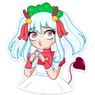 🥺 anime girl, cartoon, cute, sticker telegram sticker