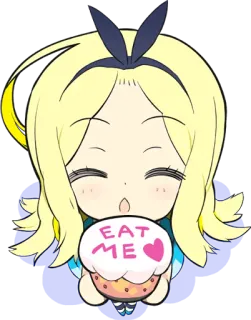 Official Sticker of okama's Alice Series :: @line_stickers telegram stickers