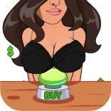 🫦 BUY button, money, dollar, sales, buying telegram sticker