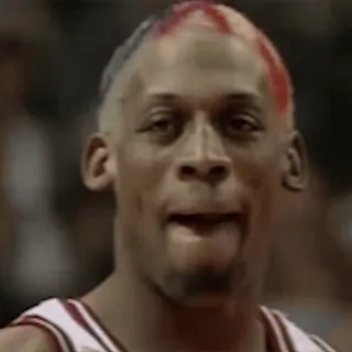 😃 Dennis Rodman pallacanestro, atleta, NBA, capelli telegram sticker