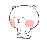 😭 bear, cute, crying, sad, sticker, cartoon telegram sticker