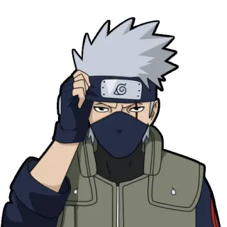 😑 Kakashi Hatake Naruto anime, manga, kakashi, ninja, sharingan whatsapp sticker