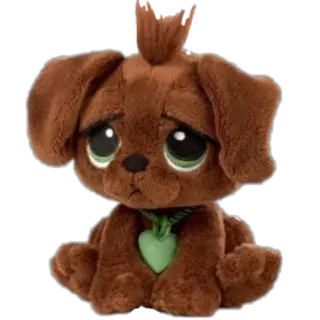 🙁 dog, puppy, cute, animal, plush, sad, eyes, brown telegram sticker