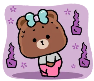 ⭐ 곰, 귀여운, 카와이, 만화, 동물, 스티커 telegram sticker