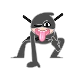😝 sticker, dibujos animados, dedo corazón, ofensivo whatsapp sticker