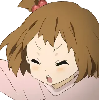 😠 Yui Hirasawa K-On! Anime, K-On, Yui Hirasawa, Mignon, Dessin animé whatsapp sticker