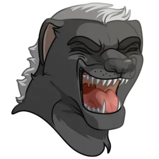 😆 ratel, animal, dessin animé, mème, rire whatsapp sticker