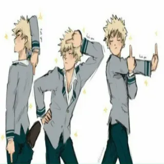 🖕 Katsuki Bakugo My Hero Academia fuck you Anime, My Hero Academia, Bakugo, Katsuki Bakugo, Jari tengah, Gestur ofensif telegram sticker