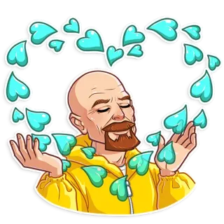 ❤️ Walter White Breaking Bad Walter White, Breaking Bad, Drogen, TV-Serie, Meth, Herz, Aufkleber telegram sticker