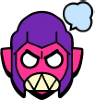 🤬 โกรธ, การ์ตูน, หน้า, สัตว์ประหลาด, สติกเกอร์ telegram sticker
